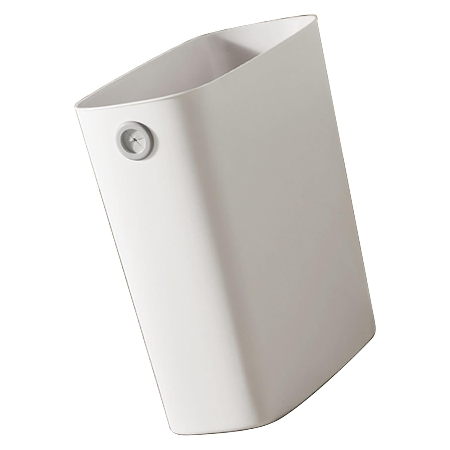 Trash Can, Open Top Waste Bin, Thin for Bathroom (White) image number 4