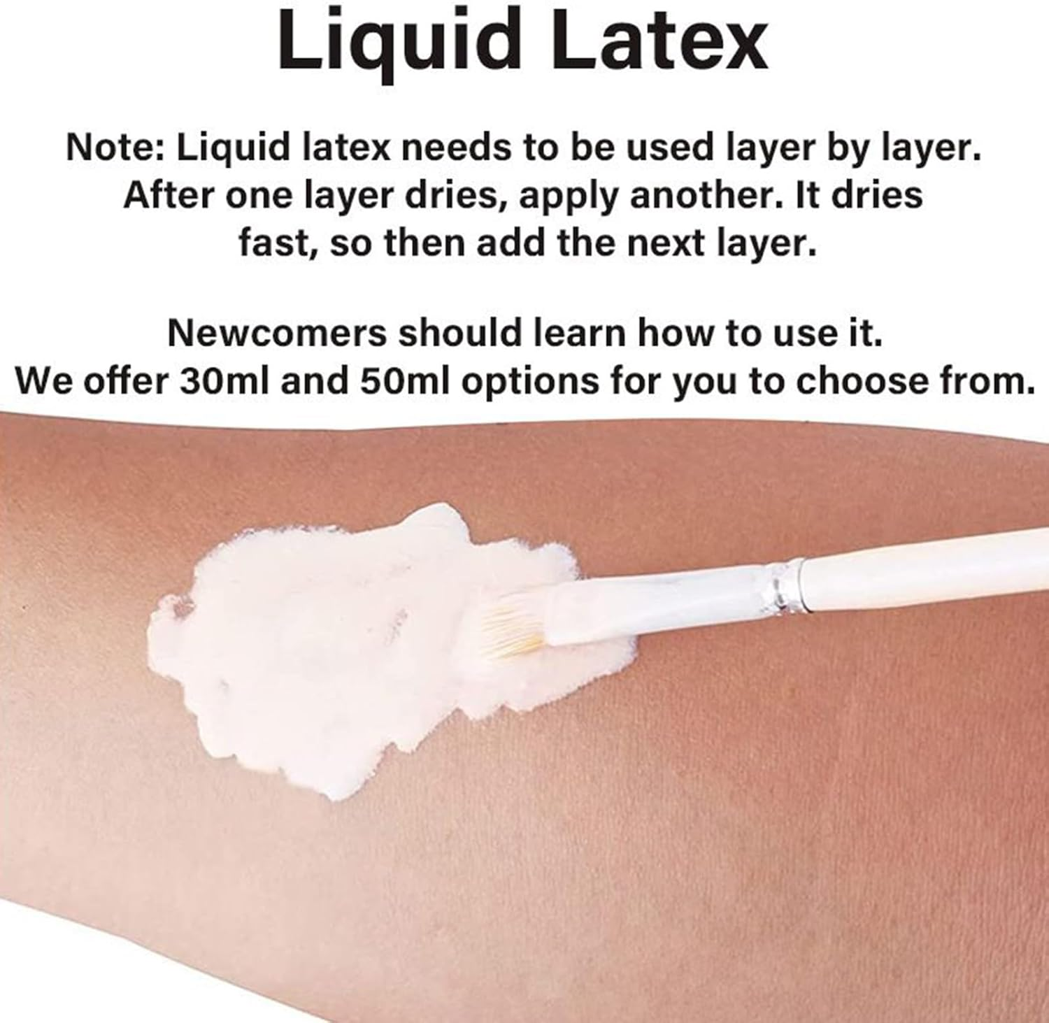 Liquid Latex Body Paint,50Ml Gentle False Wound Latex - Fake Scar Making Supplies for Artists Photography Models Body Painters Cosplay Enthusiasts Theater Performers Makeup Students image number 1