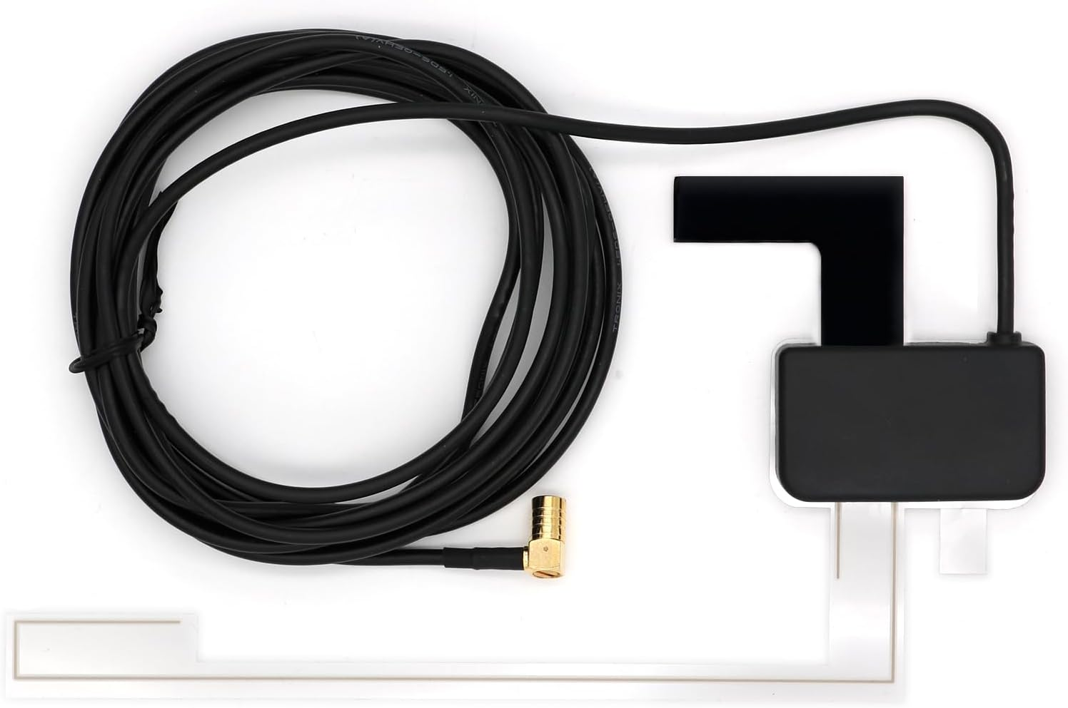 Blaupunkt Active DAB/DAB+ Windscreen Adhesive Antenna with Integrated 15 Db Amplifier, 12 V, SMB Plug, 3 M Cable, Mounting on Windscreen