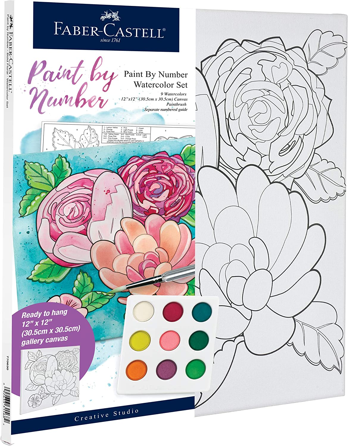 Faber-Castell Creative Studio-Paint by Number, Floral (18-770630)