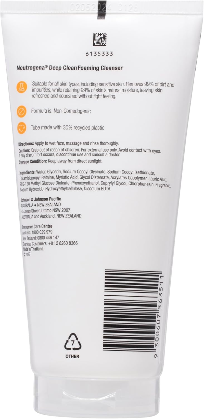 Neutrogena Deep Clean Foaming Cleanser 150 G image number 1