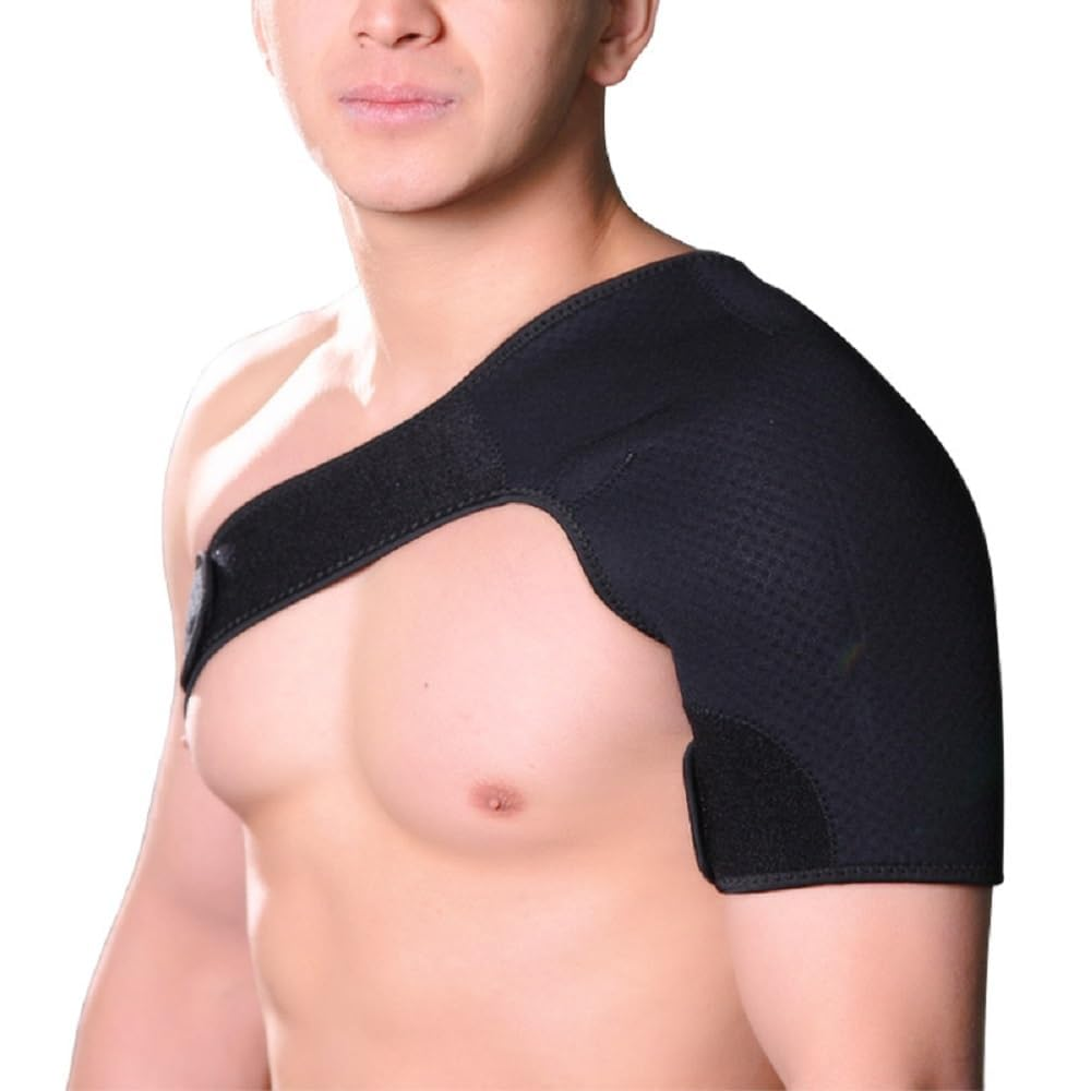Right Shoulder Brace for Women Men,Adjustable Shoulder Support for Shoulder Pain Relief，Dislocated Joint, Tear,Sprain,Soreness,Bursitis, Tendinitis,Shoulder Support Strap (Black, M) image number 3