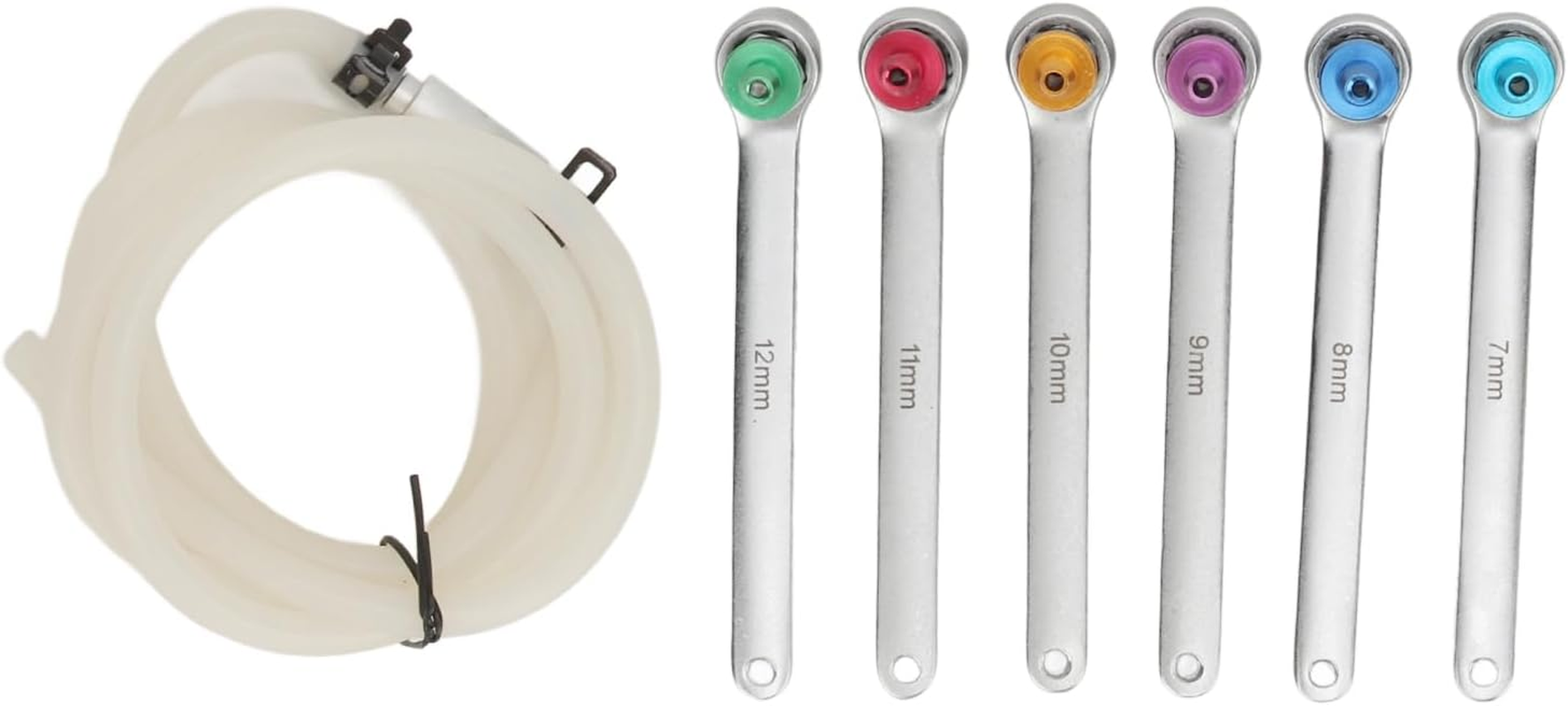 Cryfokt Bleed Brake Fluid Spanner Kit, Color Adapter Sockets Prevent Backflow Efficient Bleeding Brake Bleeder Wrench 12 Point Wrench for SUV, Cryfokt1Sgc27Pnka image number 2