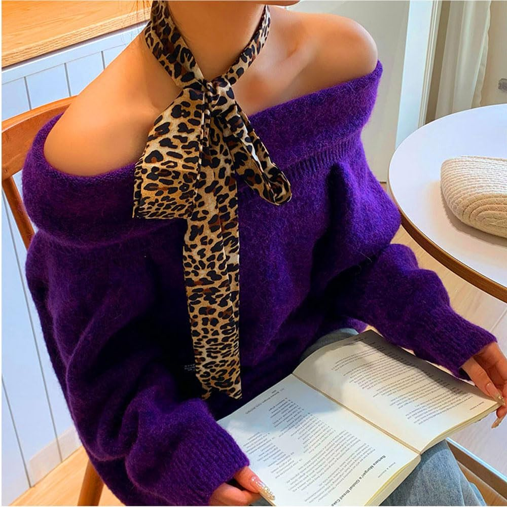 Long Thin Skinny Scarf Satin Neckerchief Ribbon Tie Waist Belt for Women image number 5