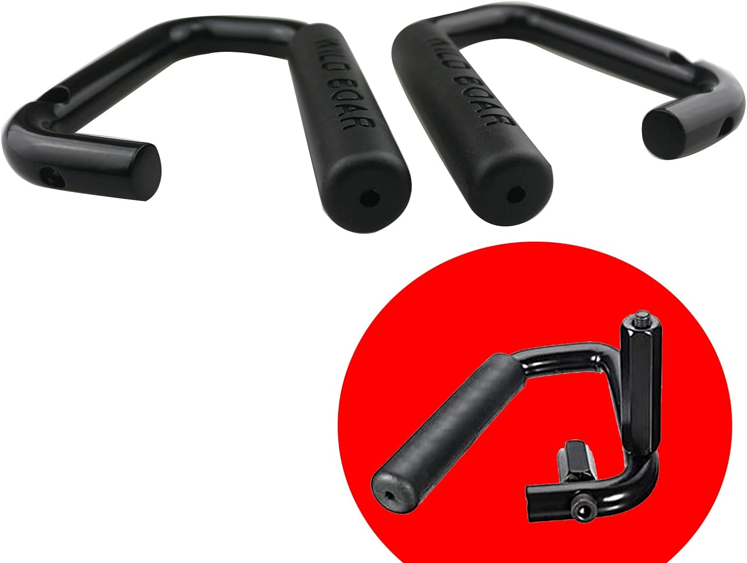 Pack of 2 Front Grab Bar Grab Handles Black Textured Compatible with 2007-2017 Jeep Wrangler JK JKU Car image number 3
