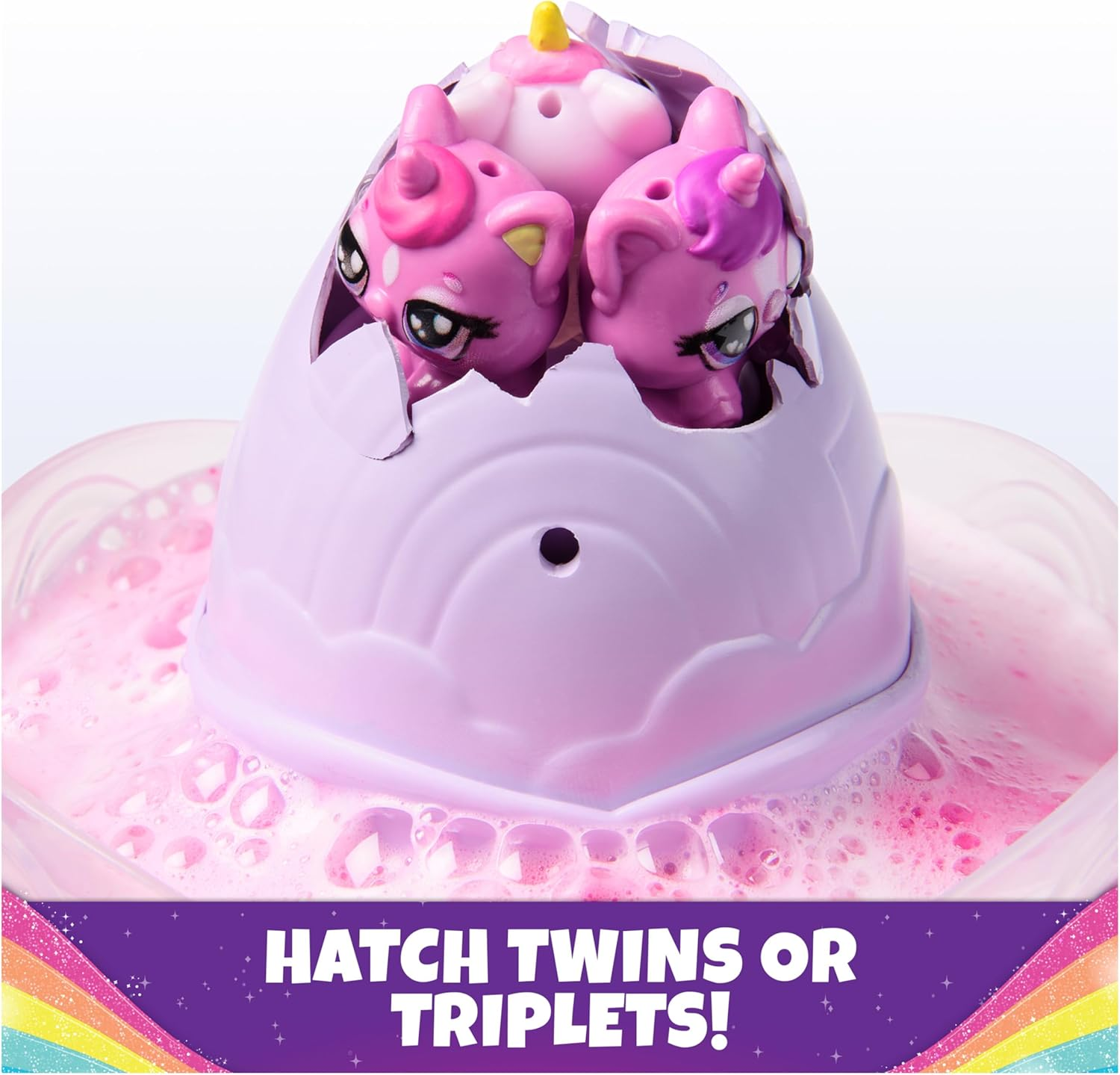 Hatchimals Alive, Rainbow Splash Fizzy Colour Surprise Toy, Hatch Twins or Triplets from Colour-Reveal Egg (Style May Vary), Kids&rsquo; Toys for Girls & Boys image number 3
