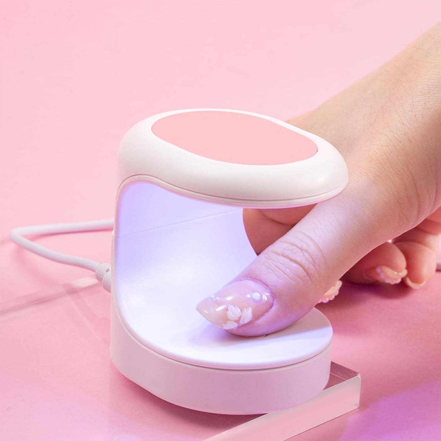 Mini UV Light for Nails Portable UV Nail Lamp 16W Gel Nail Professional UV Light Innovative Nail Drying Machine Small UV Nail Lamp Compact Design Single Nail UV Light image number 1