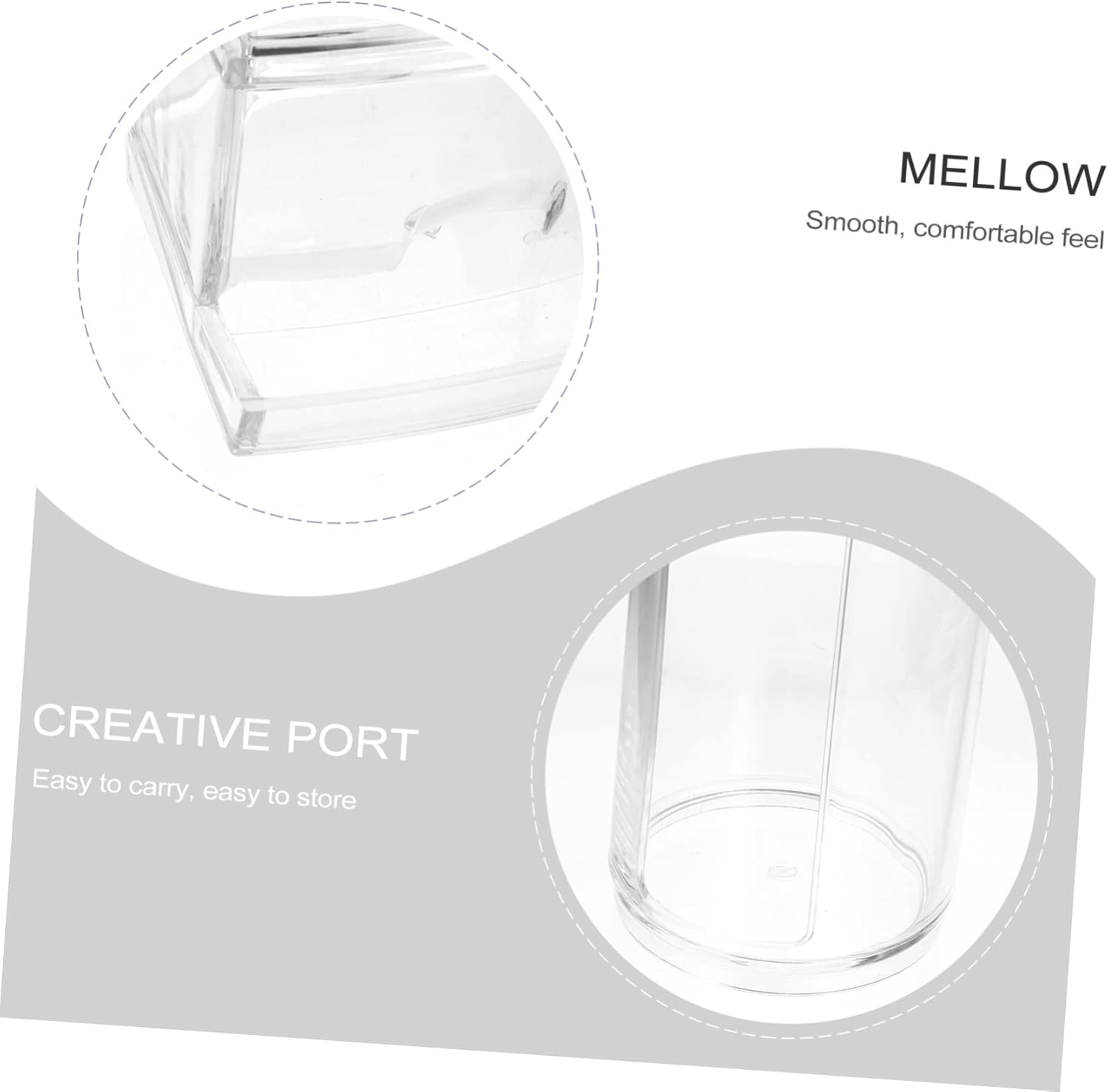 LAPYAPPE Cotton Pad Holder and Container Makeup Storage Box with Lid Set for Vanity and Bathroom Organization image number 3