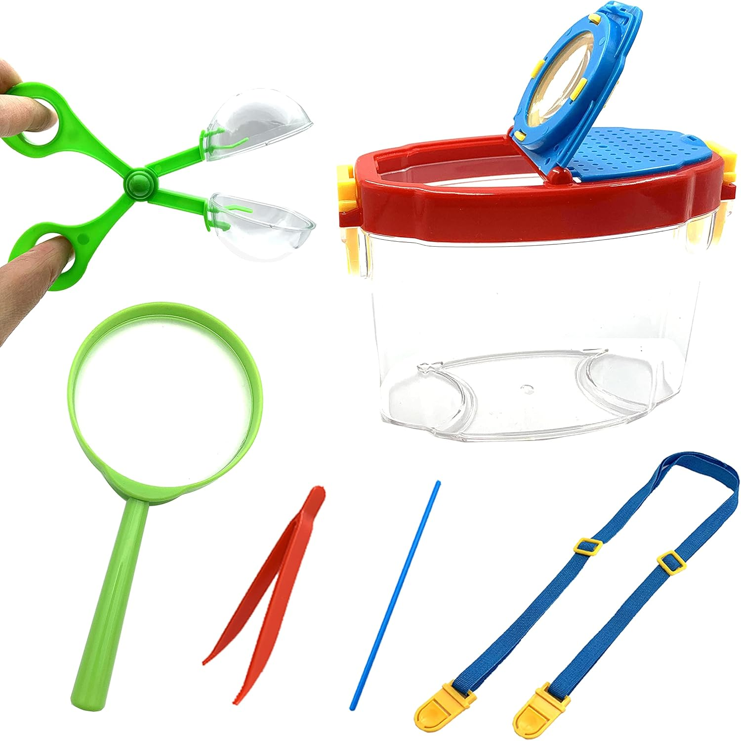Bug Catcher and Insect Collection Kit - Outdoor Nature Explorer with Tweezers, Magnifying Glass, Science Educational Tools, Observation Container for Boys and Girls image number 6