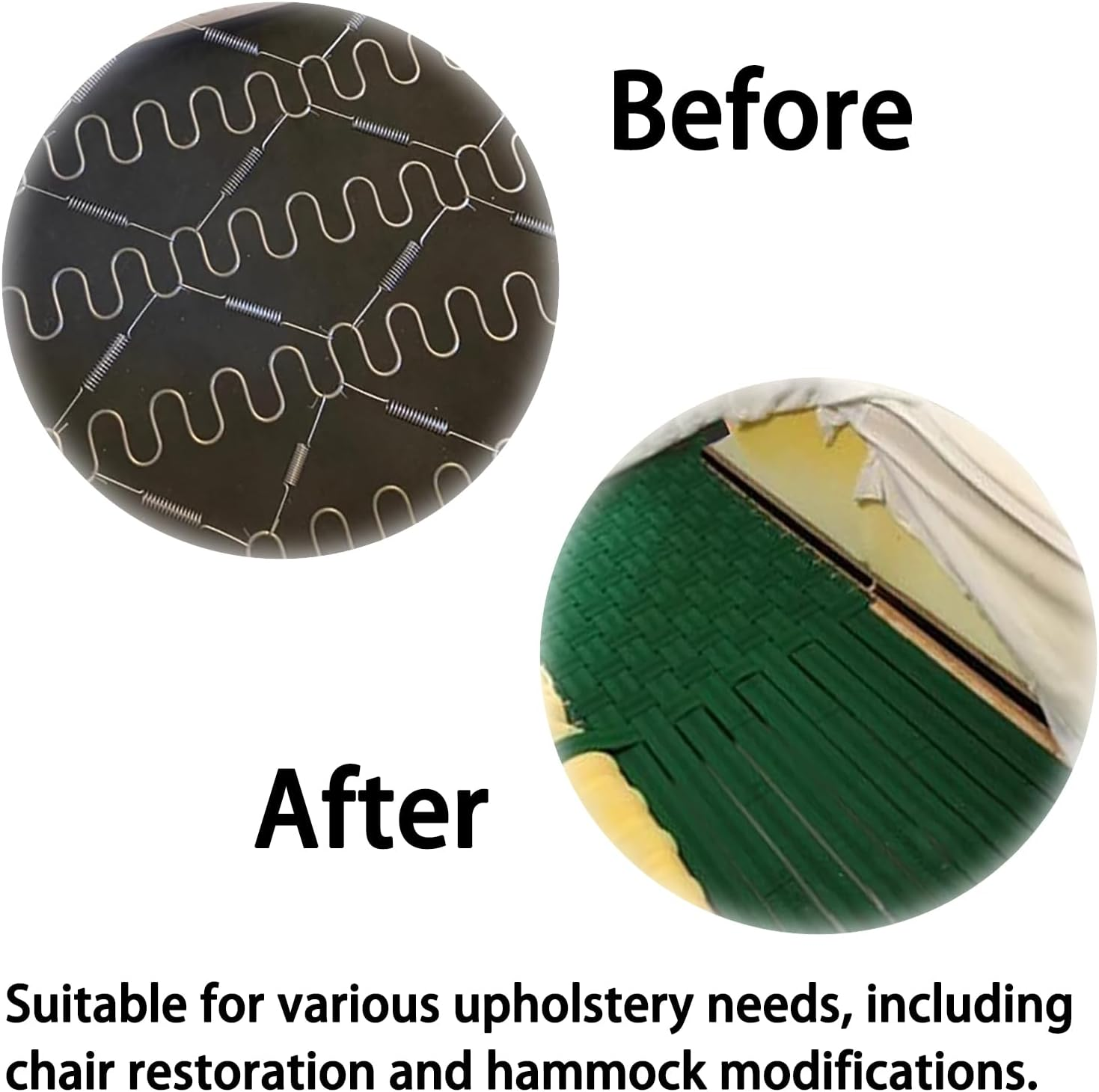 Elastic Belt 2" Wide Replacement Webbing for Furniture - Durable Elastic Latex Band for Chair & Couch Repair, Stretchy Spring Alternative, DIY Kit for Upholstery Projects (10M/32Ft) image number 1