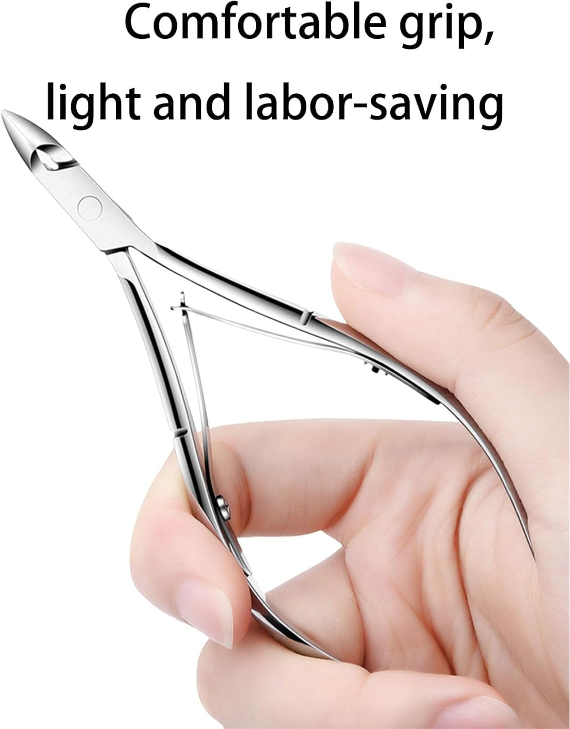 3Pcs Cuticle Remover, Stainless Steel Durable Pedicure and Nail Care Tools Cuticle Cutter, Pedicure Kit with Cuticle Push Rod, Steel Cuticle Cutter for Removing Barbs, Nails and Toenails image number 3