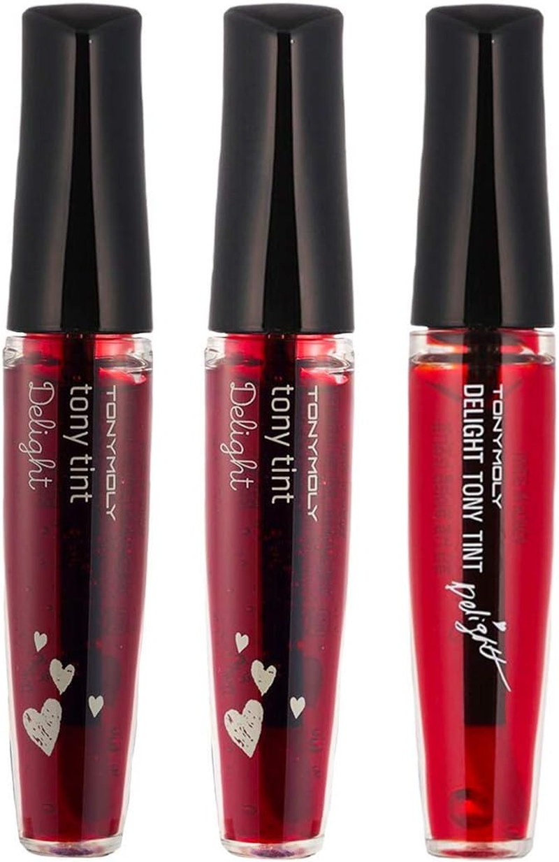 TONYMOLY Delight Tony Lip Tint 3 Pack &ndash; Korean Beauty Lip Stain with High Pigment Color Payoff &ndash; Long-Lasting, Moisturizing & Nourishing Lip Tint Set for Soft, Smooth Lips