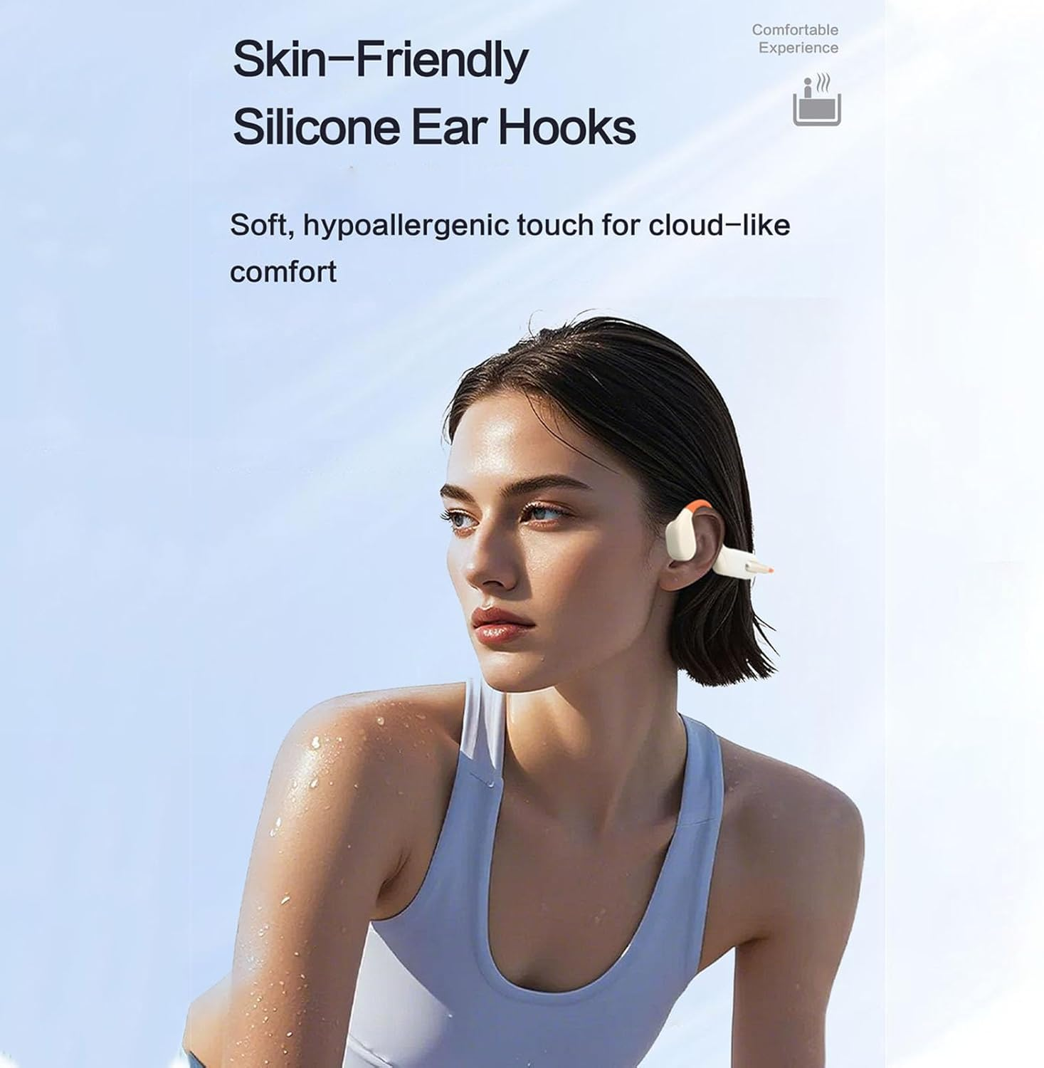 Generic Bone Conduction Headphones, Wireless Open Ear Headphones with HD Stereo Surround, Open Ear Sports Headphone Headset Built in 32G Memory for Running Cycling Workout image number 6