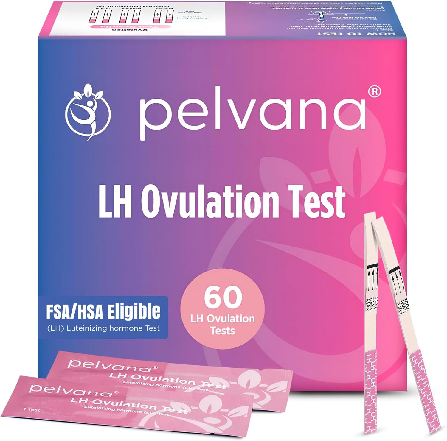 Pelvana Ovulation Test Kit, 60 Tests, LH