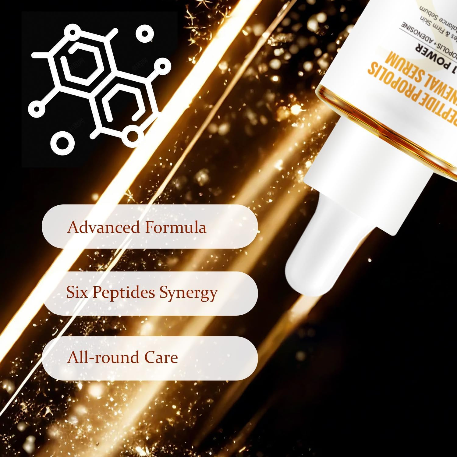 Peptide Propolis Renewal Serum 3-In-1 Power Anti-Wrinkle Firming Shrink Pores Balance Sebum Suitable for All Skin Types 50Ml image number 6