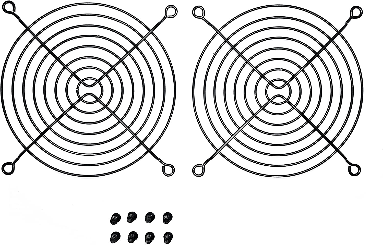 EZDIY-FAB 12Cm 120Mm 161CFM 4000RPM CPU Cooling Fan FFC1212DE 12V DC 4-Pin Molex PC Computer High CFM Cooling Case Fan with Metal Finger Guard Grill-2 Packs image number 2