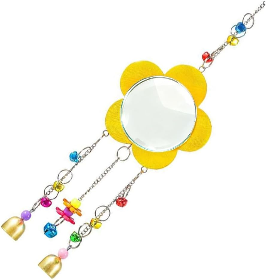 Armastuse Hanging Bird Mirror, Chicken Mirror, Large, Robust, Made of Durable Bird Cage Accessories, Hanging Bird Mirror, Chicken Mirror Accessories with Safe Scratch-Resistant Mirror image number 4