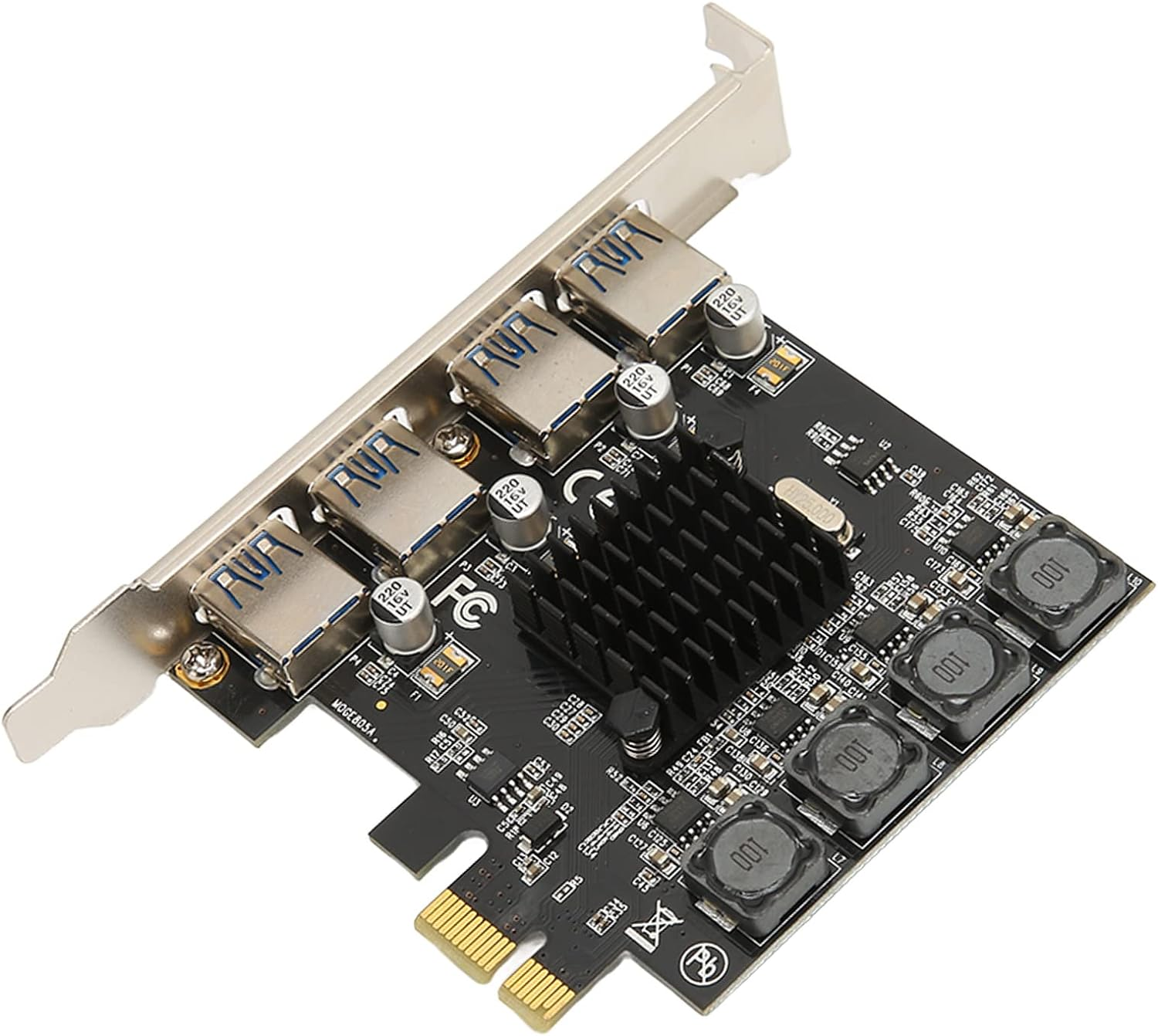 Dpofirs PCIE to USB3.0 4 Port Expansion Card, 4 X USB3.0, PCI Express USB Add in Card, PCI Express Expansion Card USB Card for 11 10 8 7 XP (32/64 Bit), Linux image number 6