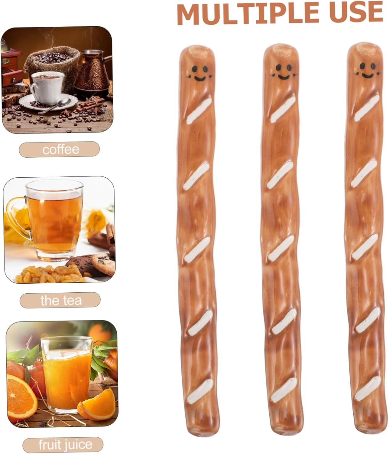 DONFAMDS Ceramic Espresso Stirrer Coffee Accessories Stir Stick for Tea Milk Reusable Stirrer for Home Office image number 1