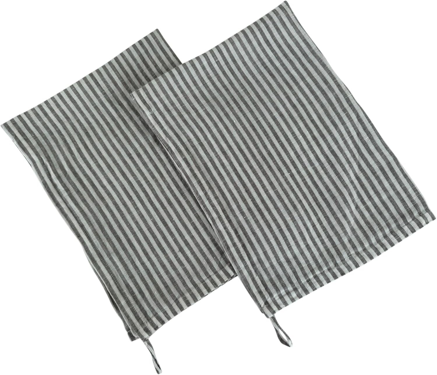 Eight Owls Stonewashed Linen Kitchen Dish Towels - 20 X 27 Inch &ndash; 100% Pure Linen Tea Towel/Hand Towel - Set of 2 (Natural Check)