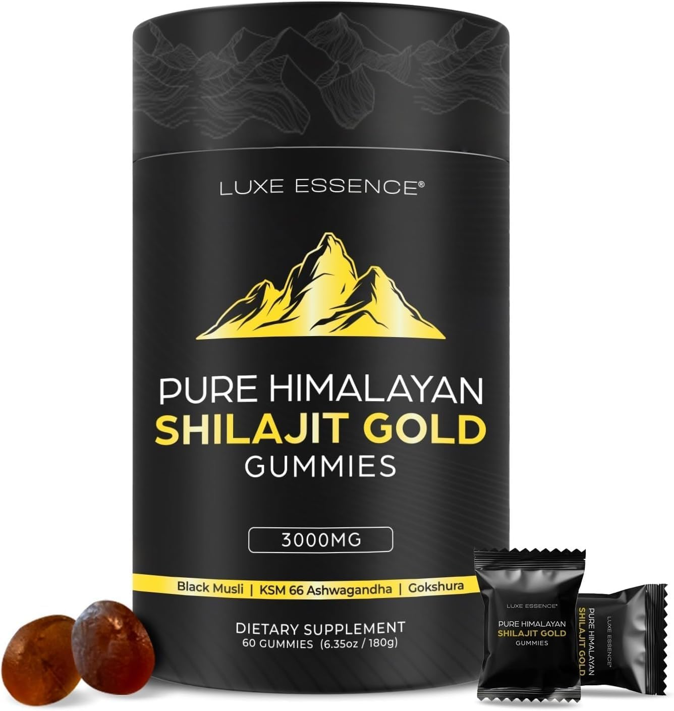 Shilajit Gummies 3000Mg | Pure Himalayan Source with Ashwagandha & Gokshura | Contains Fulvic Acid | No Added Sugar | Non-Gmo | 60 Gummies image number 4