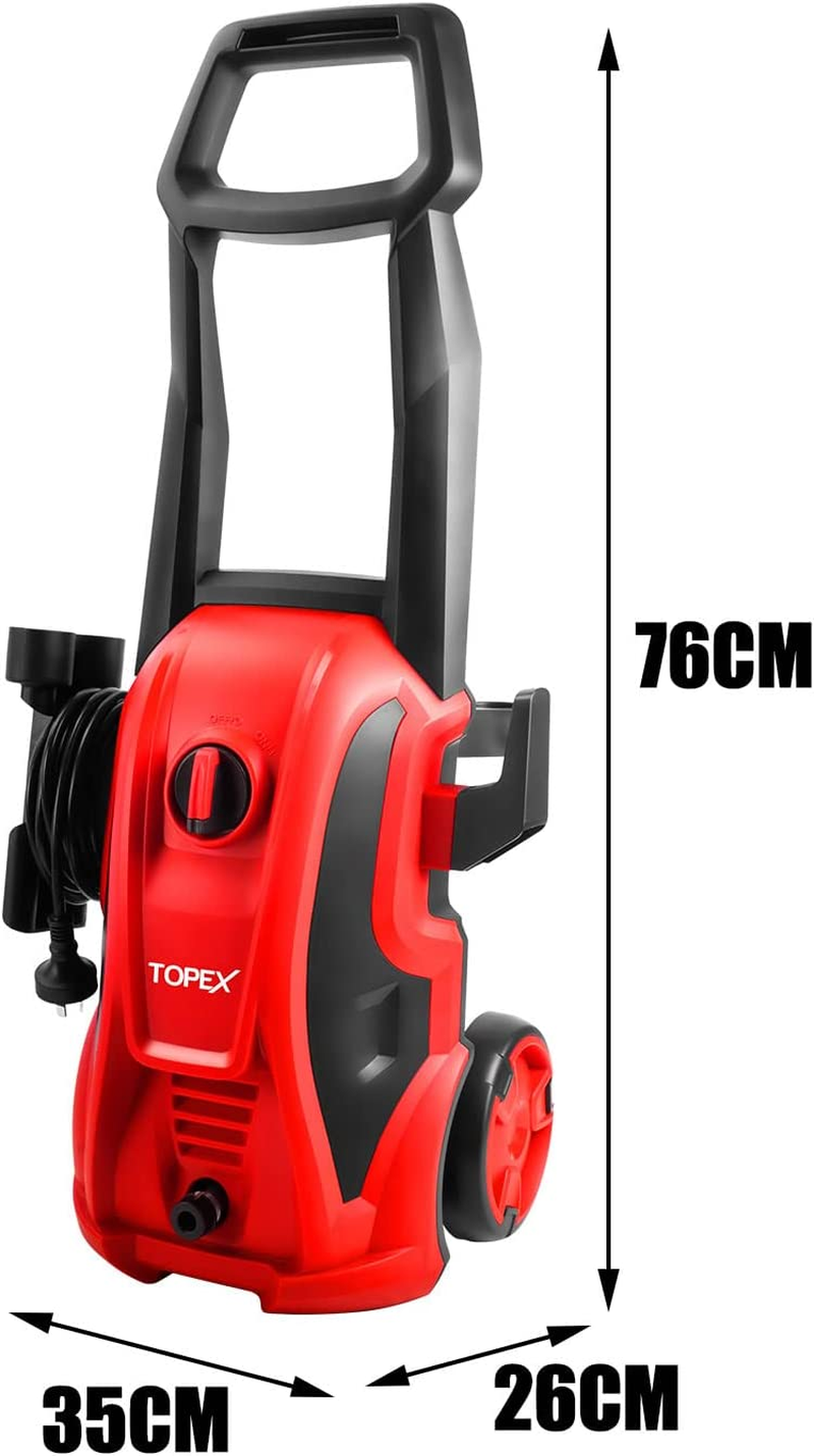 TOPEX High Pressure Washer Electric Cleaner Washing Machine W/Adjustable Spray Gun for Cars Fences Patios