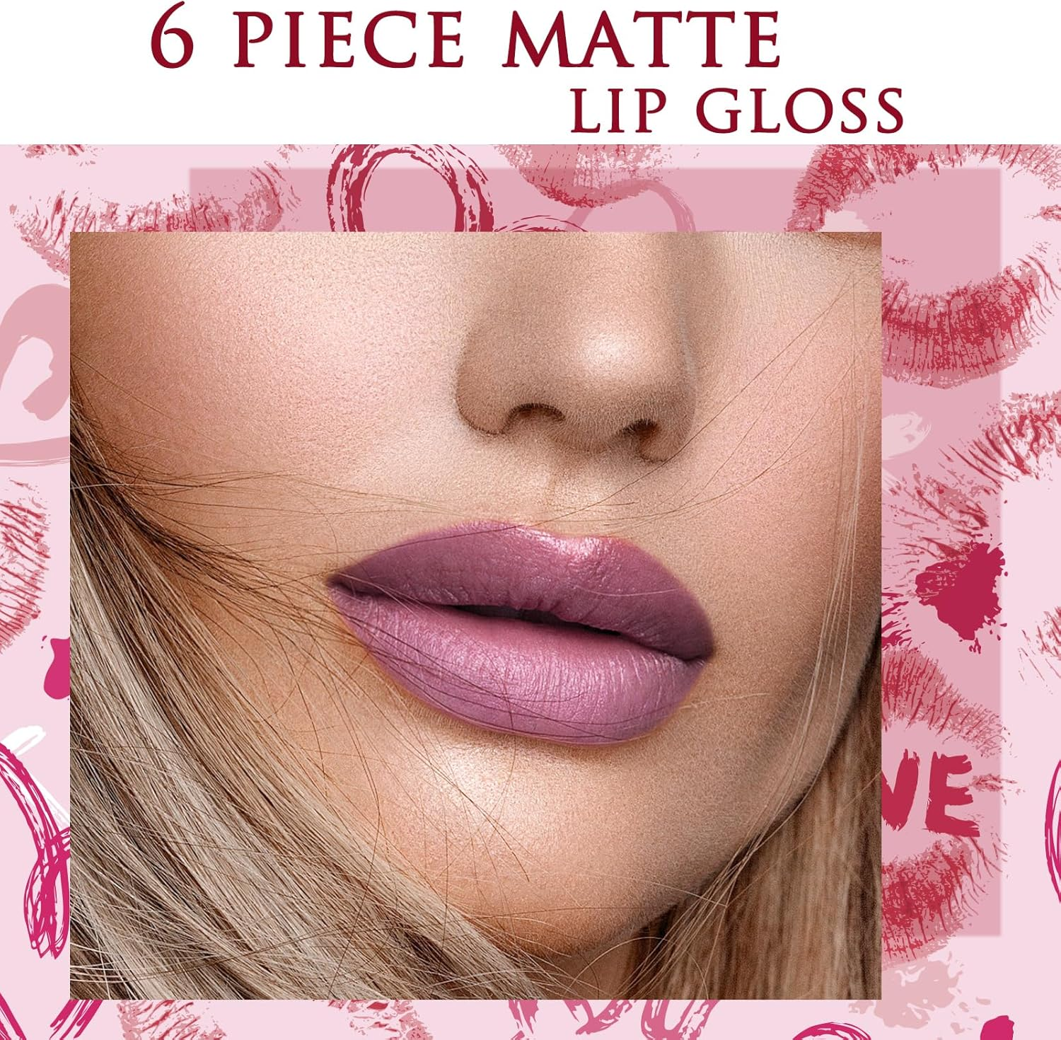 Pomcral Matte Lip Gloss Set, 6Pcs Lip Gloss for Women, Nude Lip Stain Long Lasting Smooth Lip Tint, Lip Gloss for Girls, Liquid Lipstick Gift Set image number 5