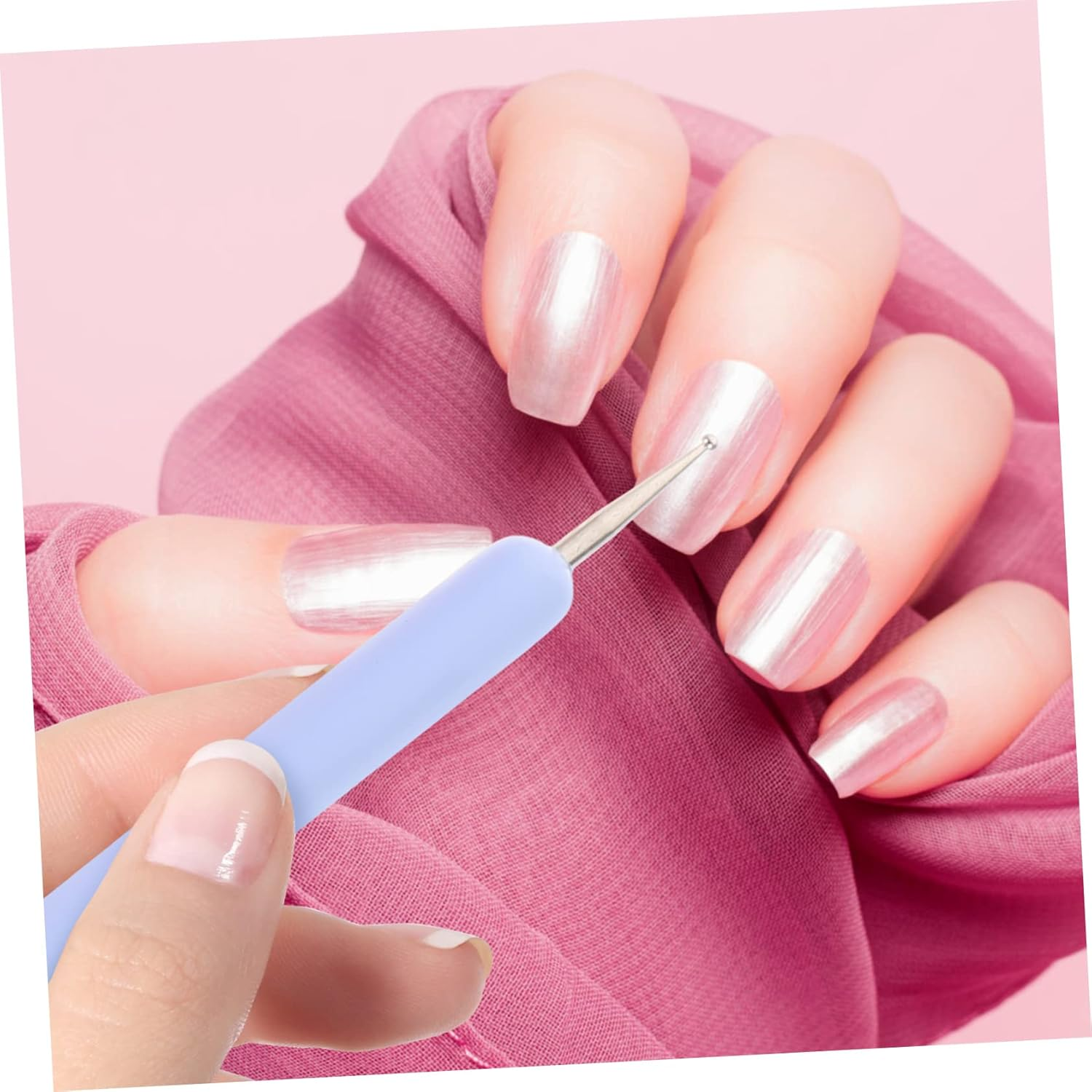 NULYLU 7Pcs Professional Nail Art Pen Kit Set Fine Tip Brush for Nail Salons Diy