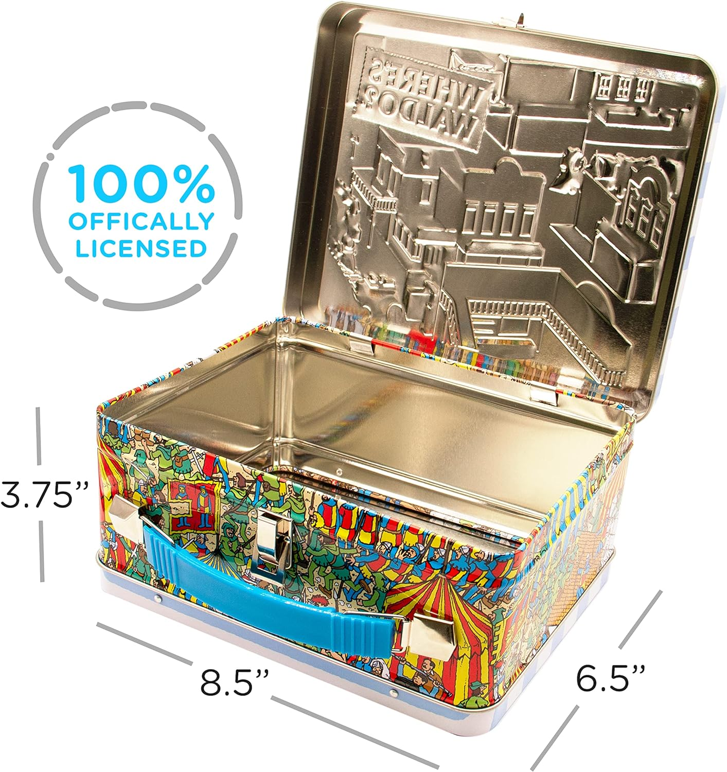 Aquarius Where'S Waldo Tin Carry All Fun Box image number 4