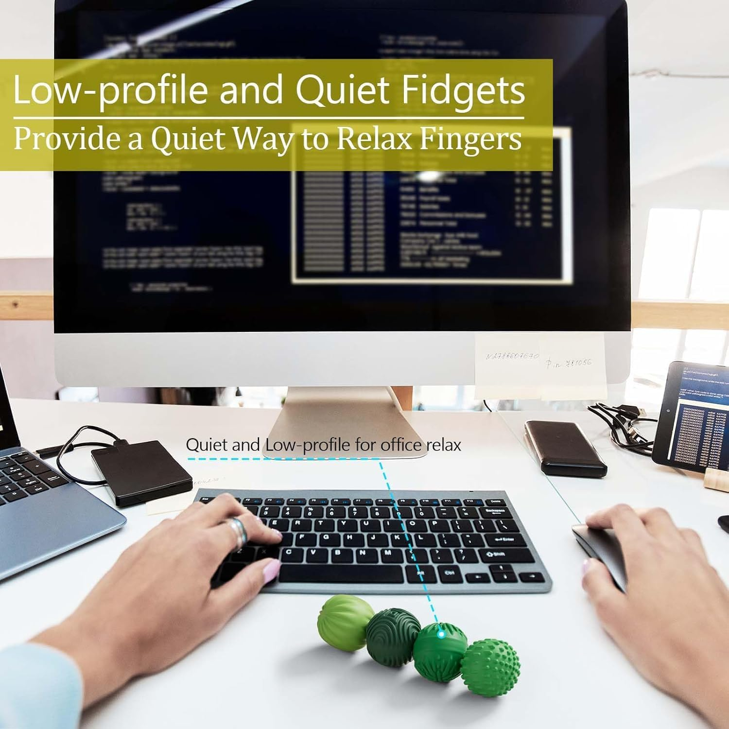 Silicone Magnetic Balls Fidget Toys for Adults & Teens,4Pcs Stress Relief Sensory Toys for Autism ADHD Anxiety,Fun Textures Gadgets,Office Desk Toy,Stocking Stuffers for Women Men Teen Gift image number 6