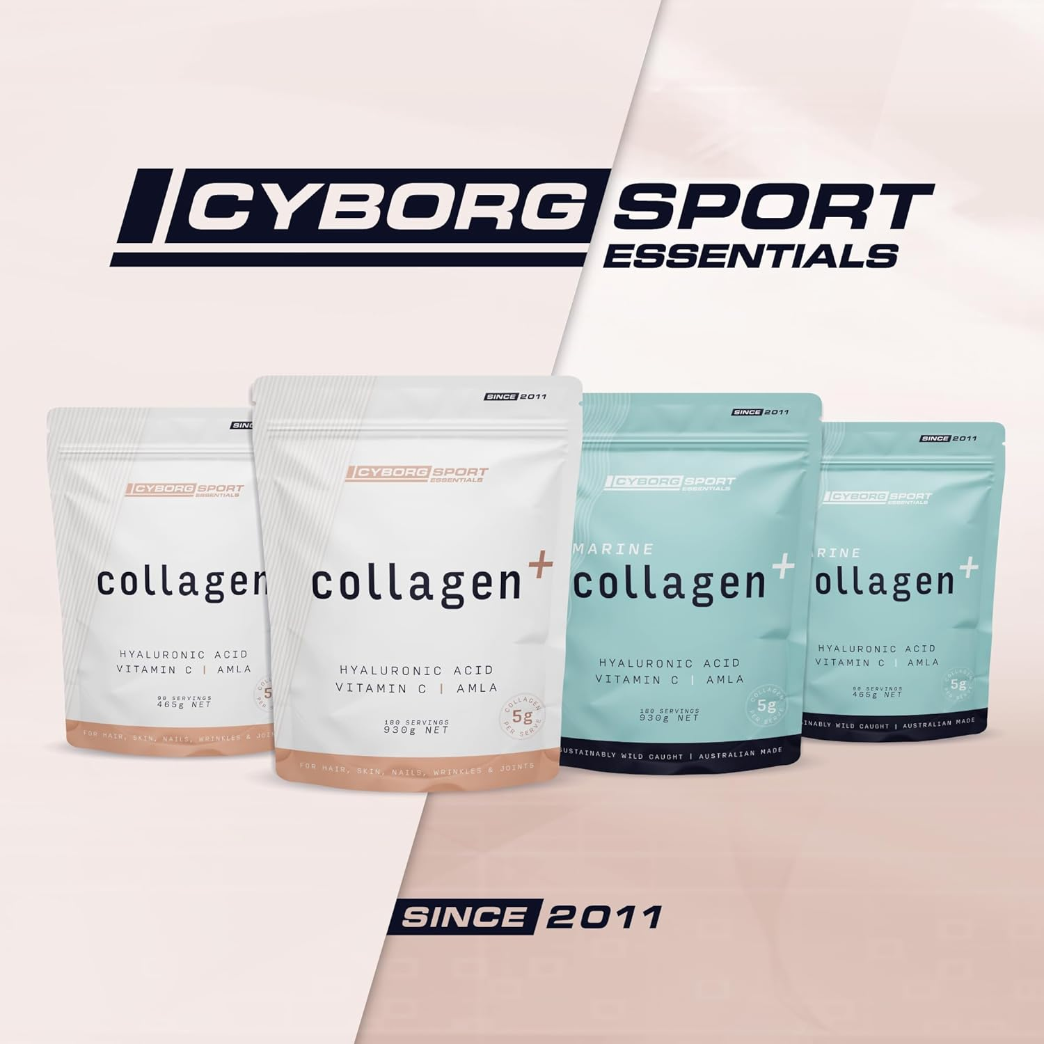 MARINE COLLAGEN plus Hyaluronic Acid Powder 465G - 90 Servings - Pure Australian Ocean Collagen - Wild Caught - Beauty - Hair - Skin - Nails - Joint Supplement with Hyaluronic Acid - Vitamin C - Amla Extract image number 5