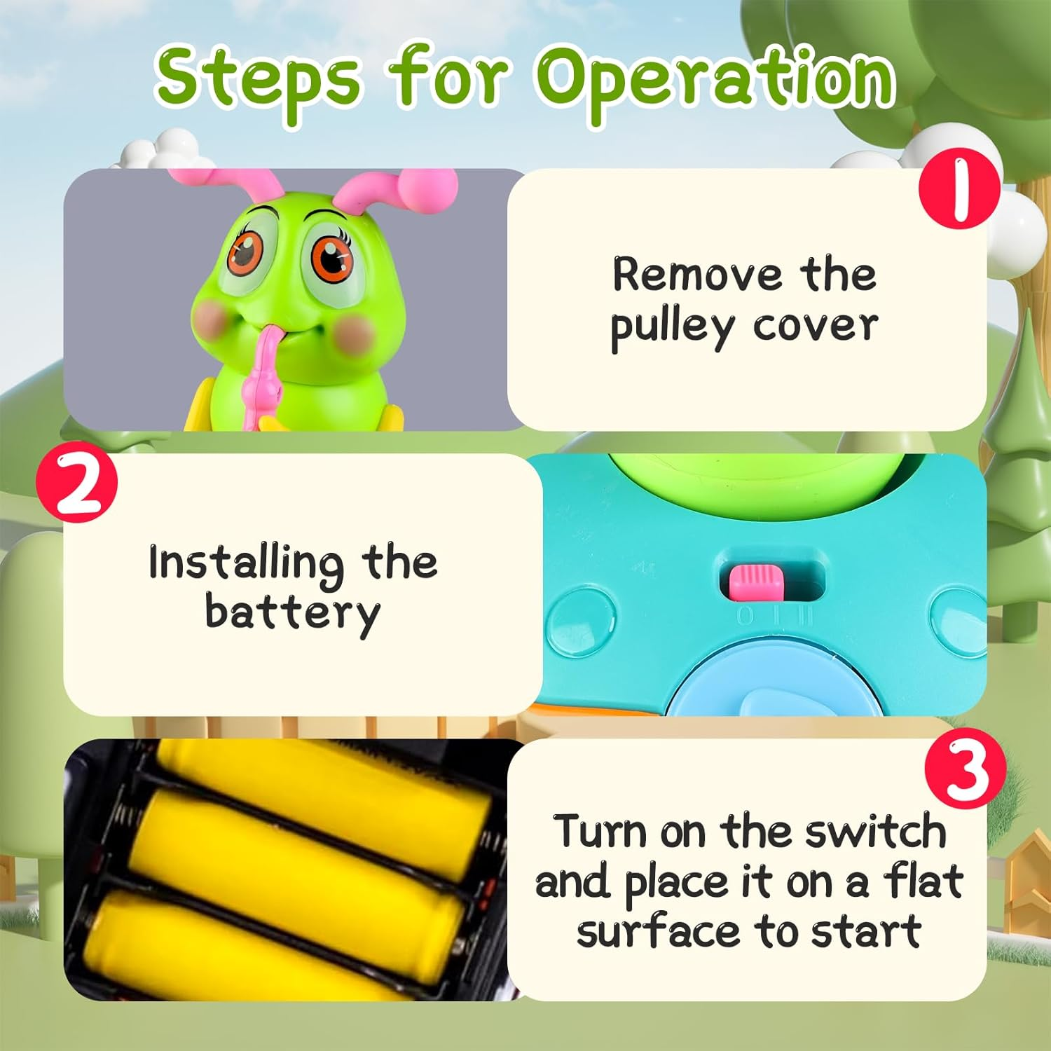 Musical Caterpillar, Crawling Toy Dancing Caterpillar, Dancing Saxophone Caterpillar Toy, Children'S Electric Caterpillar Saxophone Toys - without Battery image number 5