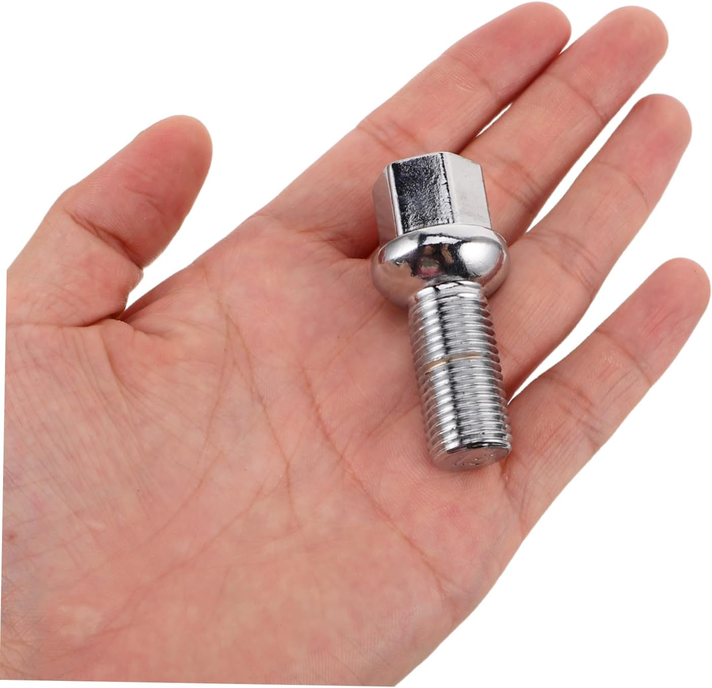 FOYTOKI 5Pcs Chrome Wheel Bolts with Conical Ball Seat Design Automotive Tire Screws for Car Wheel Rims Enhanced Strength and Vibration Reduction Multi Vehicle Compatible Lug Nut image number 2