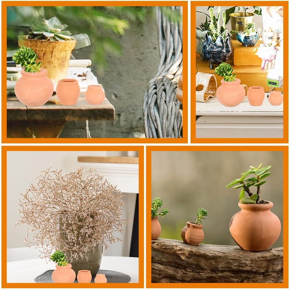 SEWACC 9Pcs Mini Succulent Planter Flower Pots Plant Pot Ceramic Pots Nursery Planter Grow Pots Garden Supply Pot Plant Gardening Pots Nursery Pot Garden Pot Leaf Cuttings Indoor Ceramics image number 2