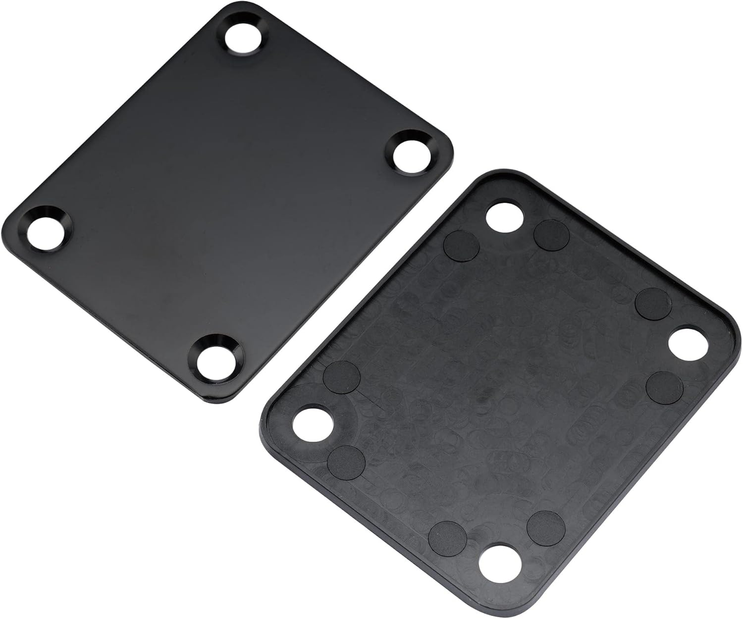 Musiclily Metal Neck Plate with Screws for Fender Strat Tele Style Electric Guitar or Bass,Black image number 6