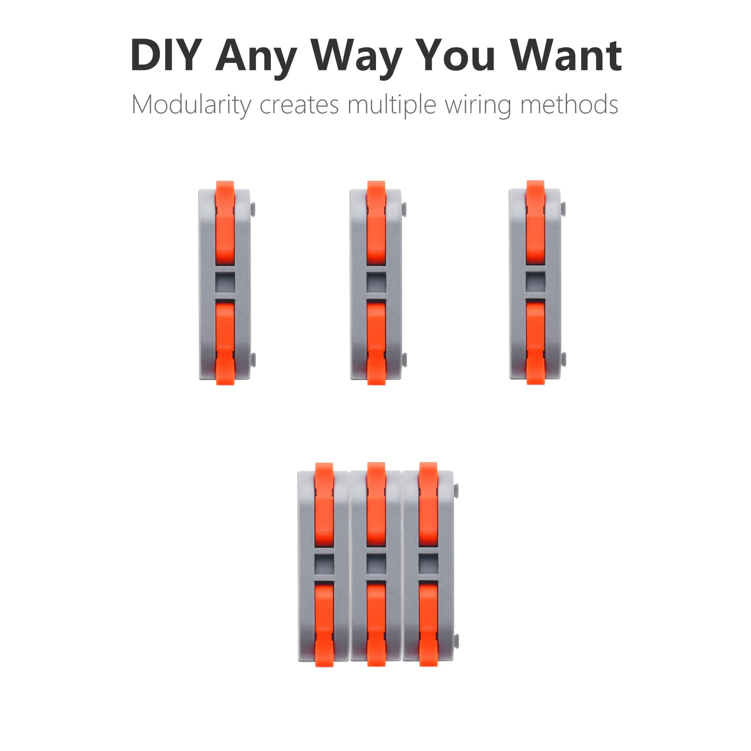 XALXMAW 36 Pcs Lever Wire Connector, 1 Conductor Compact Wire Connectors Splicing Terminal Block for Circuit Inline 24-12 AWG image number 1