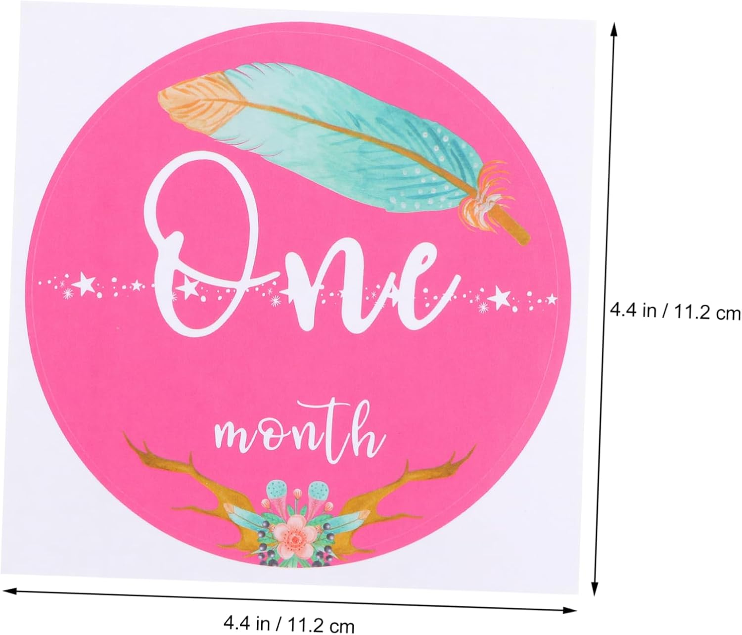 LABRIMP Milestone Stickers for Newborns Lovely Pattern Photo Props for Boys and Monthly Growth Commemoration for First Year for Photography and Scrapbooking Keepsake image number 3