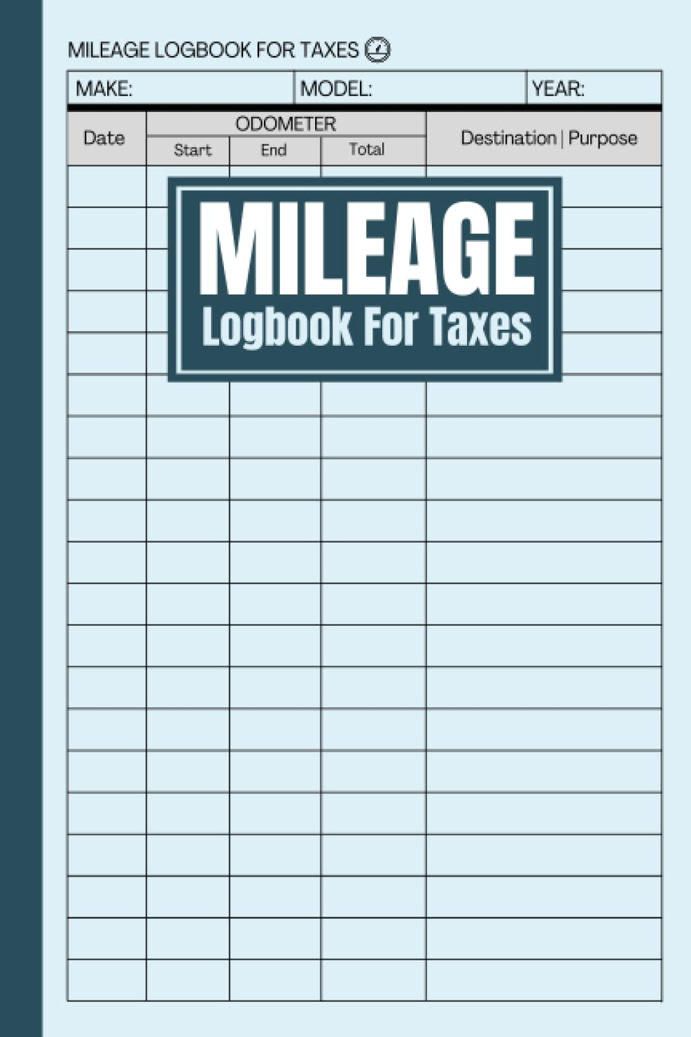 Mileage Log Book for Taxes: Cute Auto Mileage Tracker and Business Auto Driving Record Book to Track and Record Daily Mileage for Taxes and Vehicle Expense image number 1