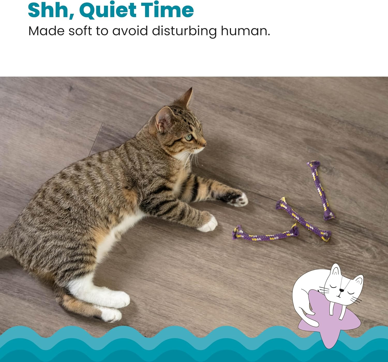 Petstages Nighttime Catnip Rolls Cat Toys - 3 Pack image number 6