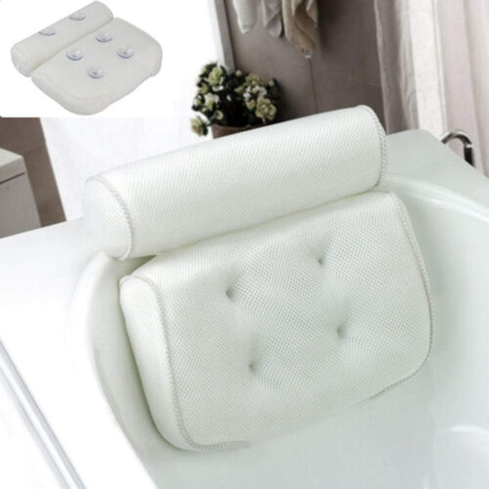 Breathable 3D Mesh Spa Bath Pillow with Suction Cups Neck and Back Support Spa Pillow for Home Hot Tub Bathroom Accersories image number 2