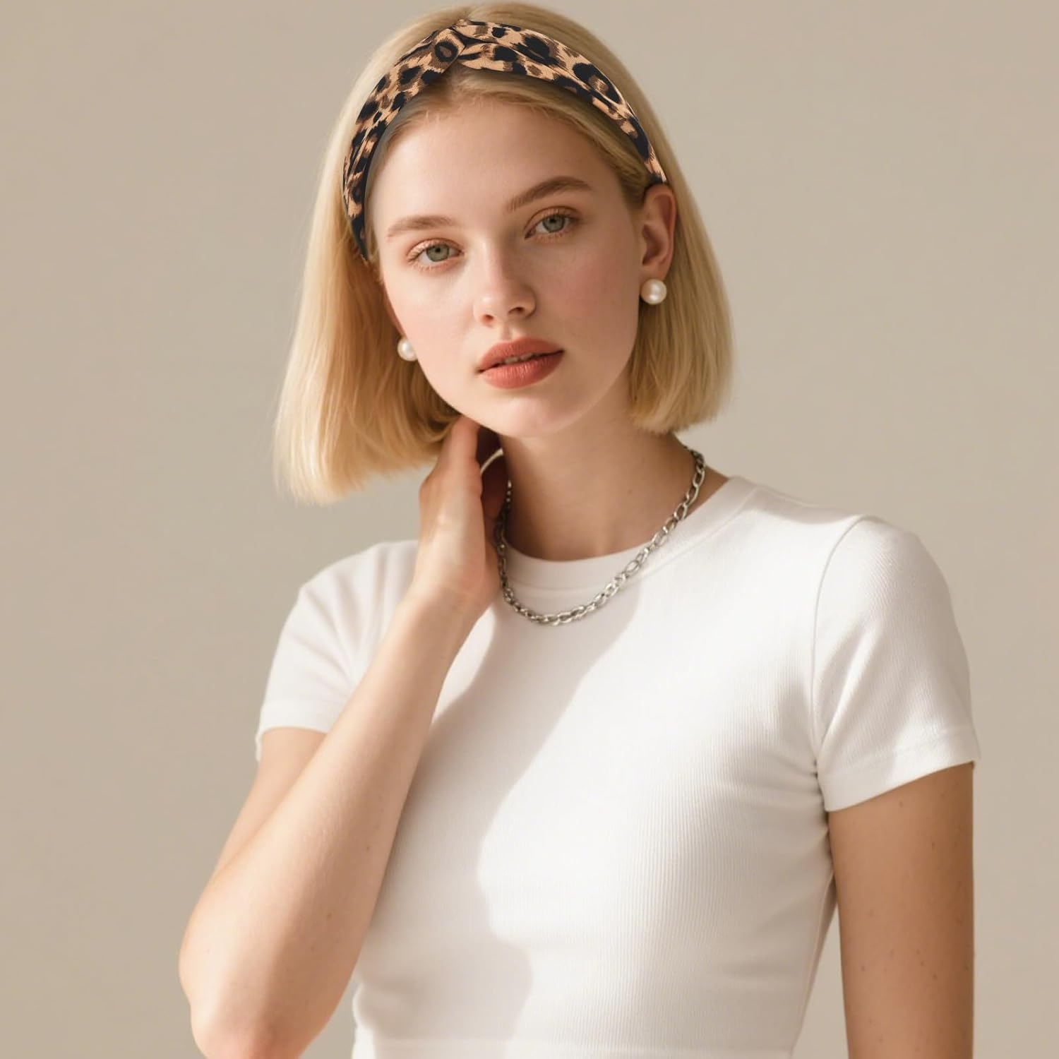 Pruadeor Pack of 4 Women'S Fashion Leo Hair Bands for Women Hair Accessories image number 1