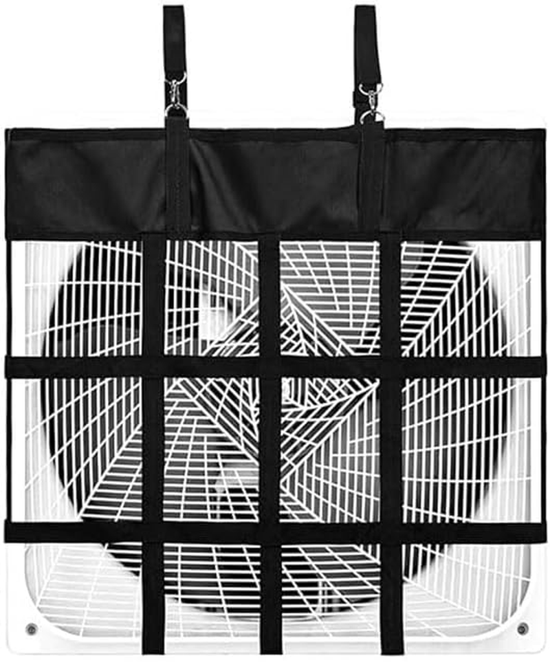 Horse Stall Fan Holder Bag, 50.8 X 50.8 Cm Box Fan Mount, Black image number 2