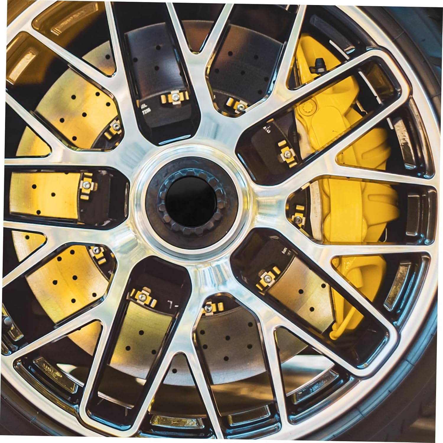 FOYTOKI 4Pcs Black Automotive Hub Caps Vehicle Rim Caps Replacement Wheel Hub Covers for Car Wheels Center, Decorative Car Hubcaps Set for Vehicle Modification and Rim Protection image number 3