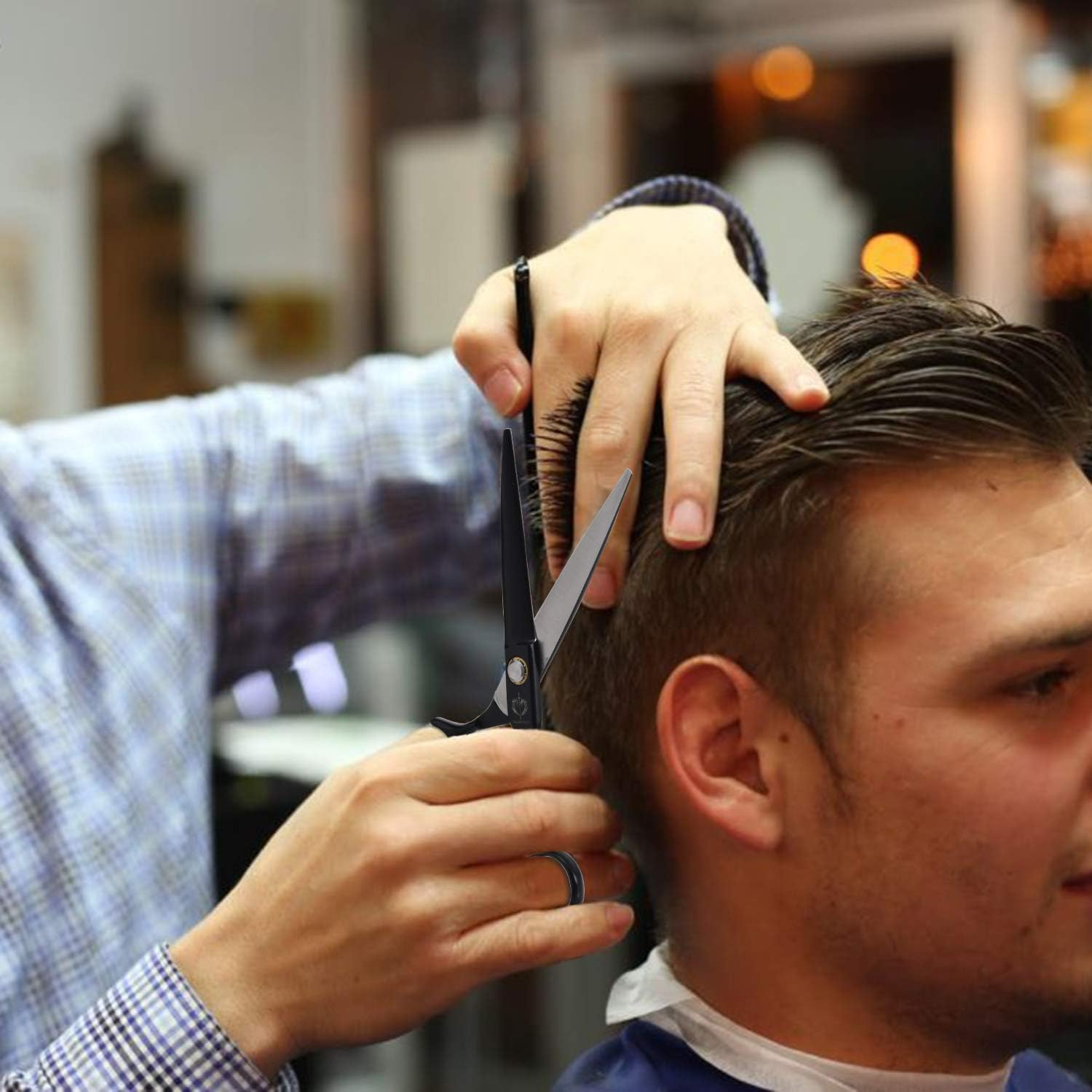 Dragon Riot Hairdressing Scissors Set, Sharp 6.0 Inches, Professional Japanese Hairdressing Scissors, Black Hair Scissors Set for Men and Women image number 5