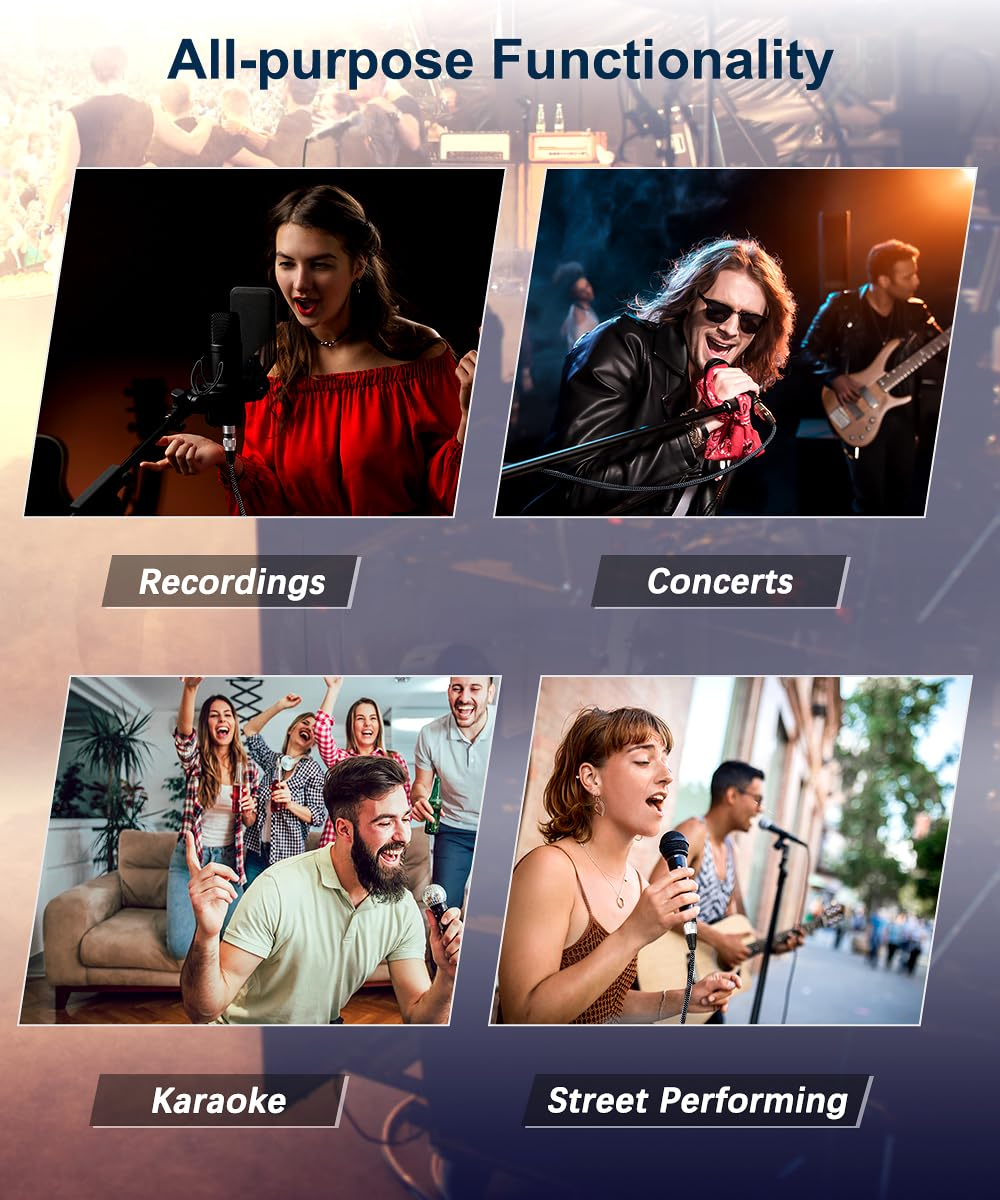 Elebase XLR Microphone Cable 6M 2Pack,Xlr Male to XLR Female Mic Cord,3-Pin Balanced Shielded Cables Wire,For Amplifier Mixer,Recording Studio,Speaker Systems,Foot,Ft