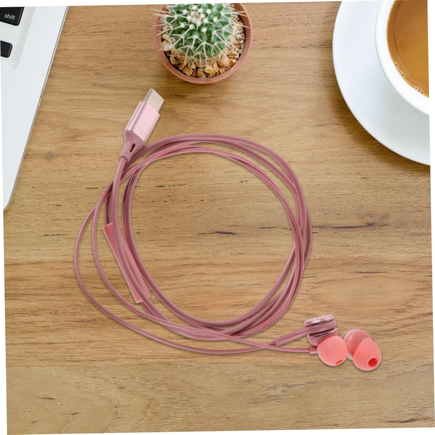 COHEALI Noise Cancelling Music Headphones Type C Interface Wire Earphones for Travel Sound Cancelling Microphone image number 2