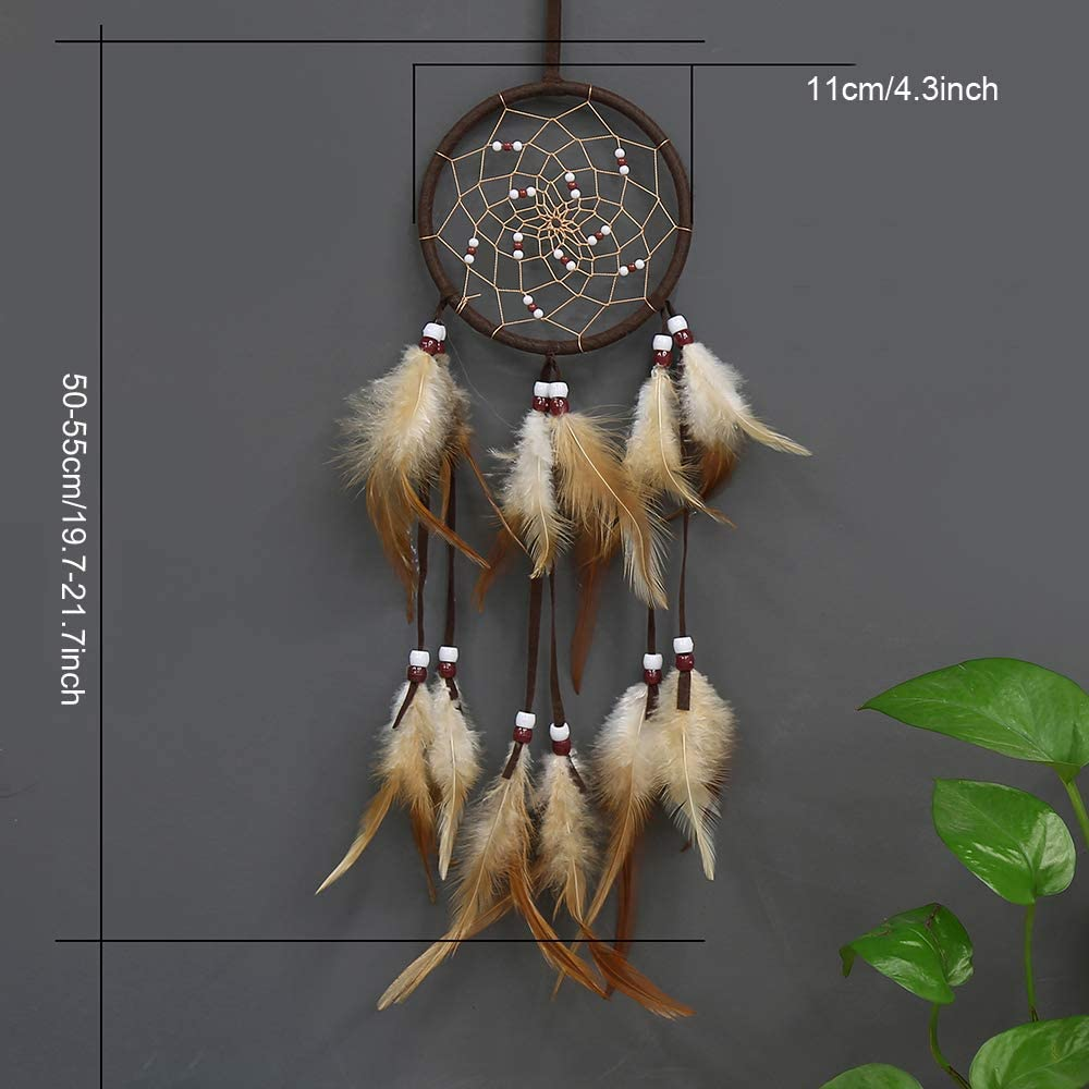 LERTREE Dream Catchers Handmade Wall Hanging Feather Dreamcatcher for Car Kids Bedroom Decoration Ornament