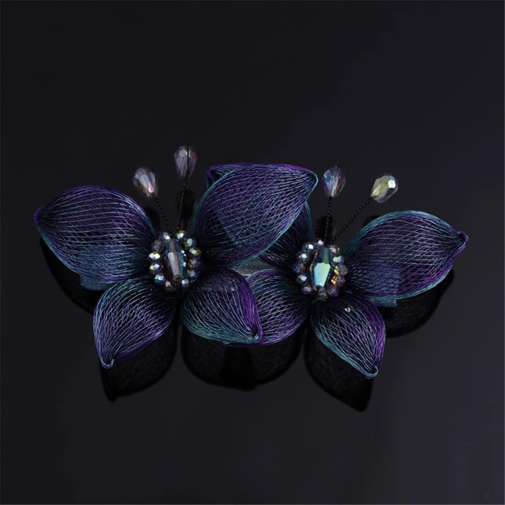 Crystal Hair Accessories,Clips Hairpins,Clip Plate,Hairpin Back Head Headdress Mother Hairpin Rhinestone Flower Jewelry Hair Clip Top Clip Clip (Color : B, Size : 11 * 5Cm) ( Color : B , Size : 11*5Cm image number 2