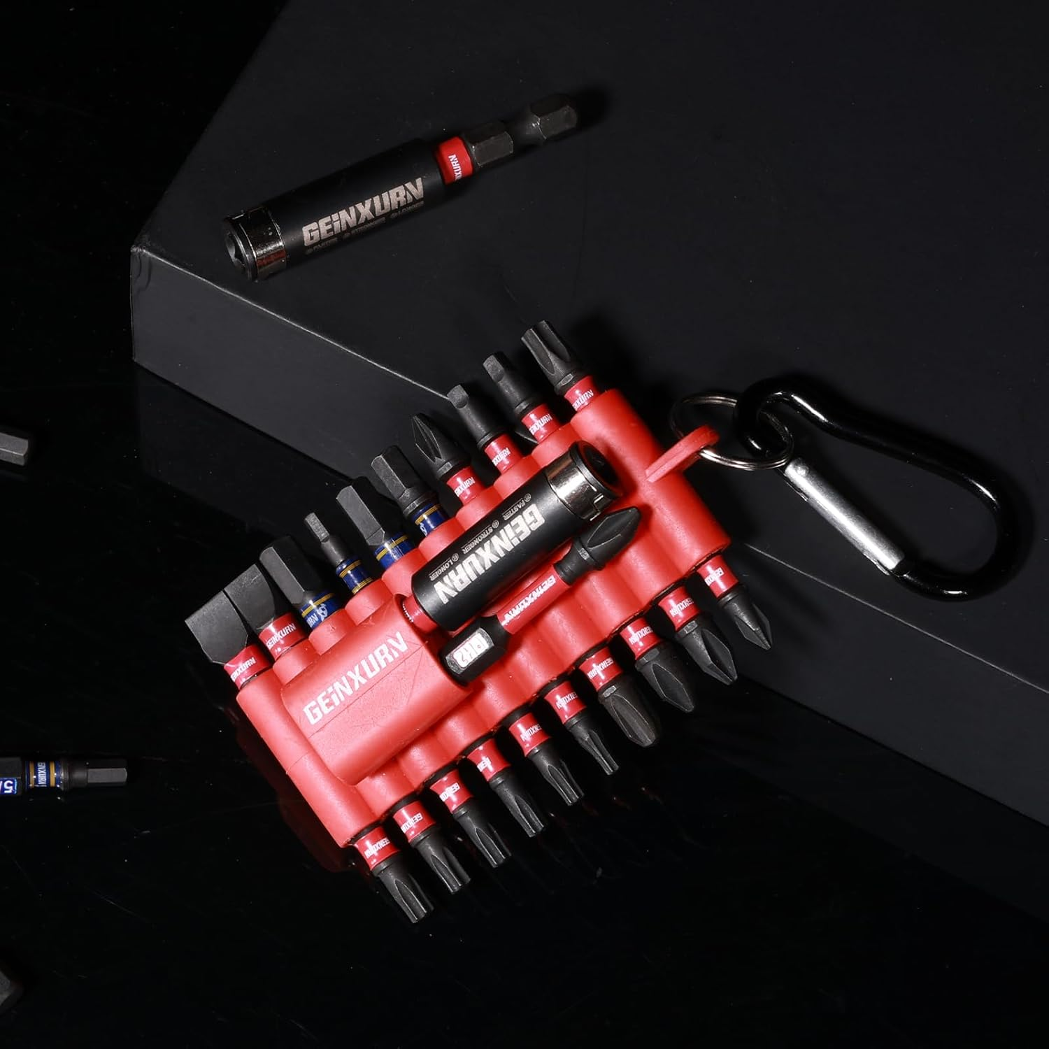 Geinxurn 22 Pieces Impact Screwdriver Bits Set with Organizer Sleeve, Magnetic (PH1,PH2,PH3,T10,T15,T20,T25,T30,SQ2,PZ2,H5,H6,H1/4,H1/8,SL#8,SL#10) S2 Steel Multi Driver Bits image number 2