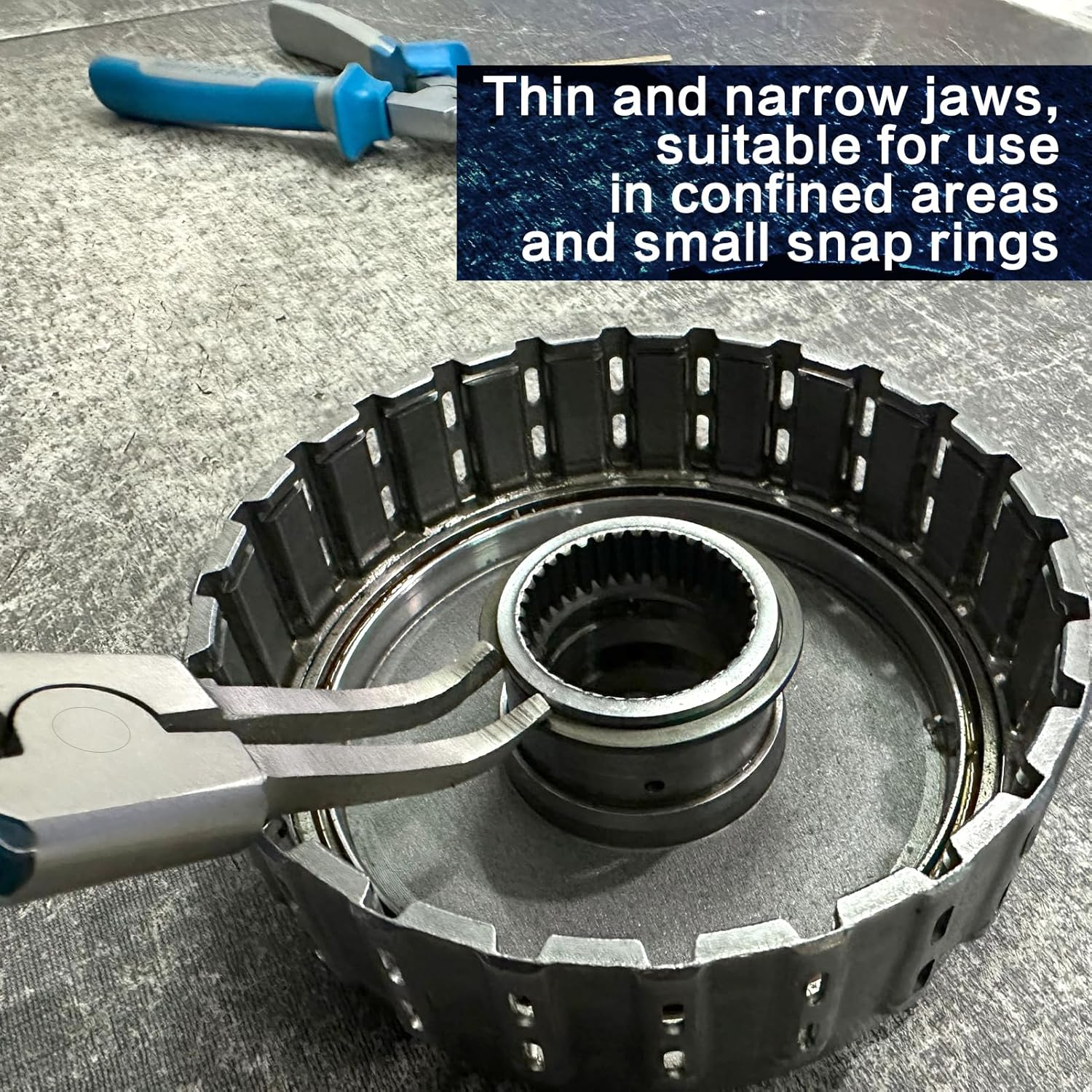 SPEEDWOX 8" Bent Jaw C-Clip Pliers for Ring Remover Automatic Transmissions Transfer Case image number 1